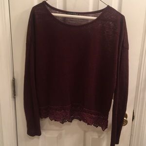 Maroon Knitted Sweater